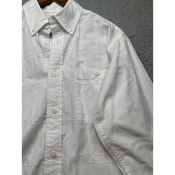 Orvis Windowpane button down shirt white Sz medium - Picture 2 of 6